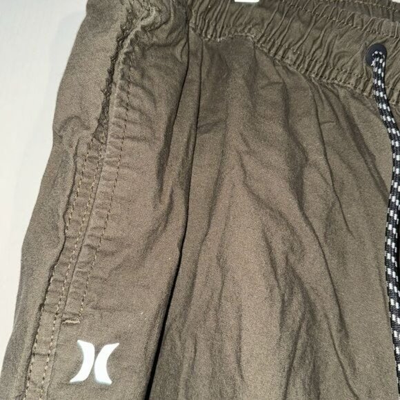 Hurley Olive Green XX-Large Mens Drawstring Elastic Waist Pants With Zippered Po - Picture 7 of 13